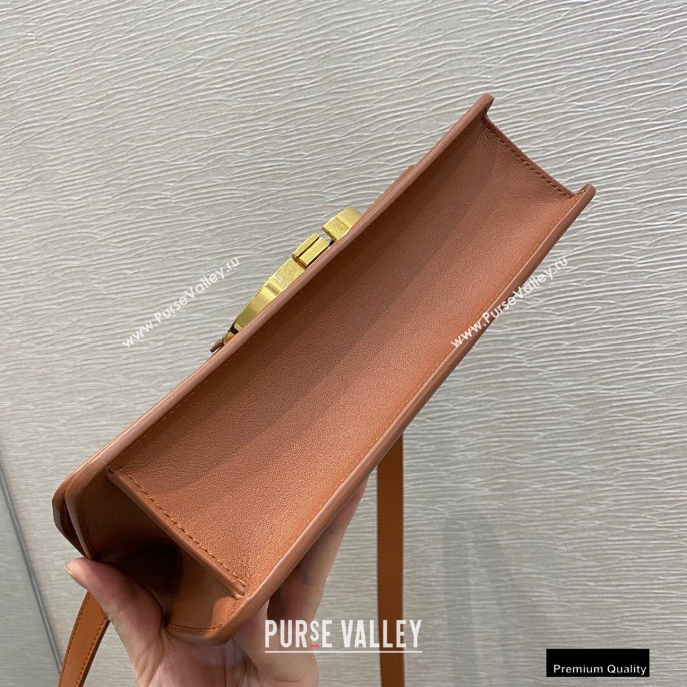 Dior 30 Montaigne Flap Bag in Box Calfskin Dark Tan 2020 (vivi-20121509)