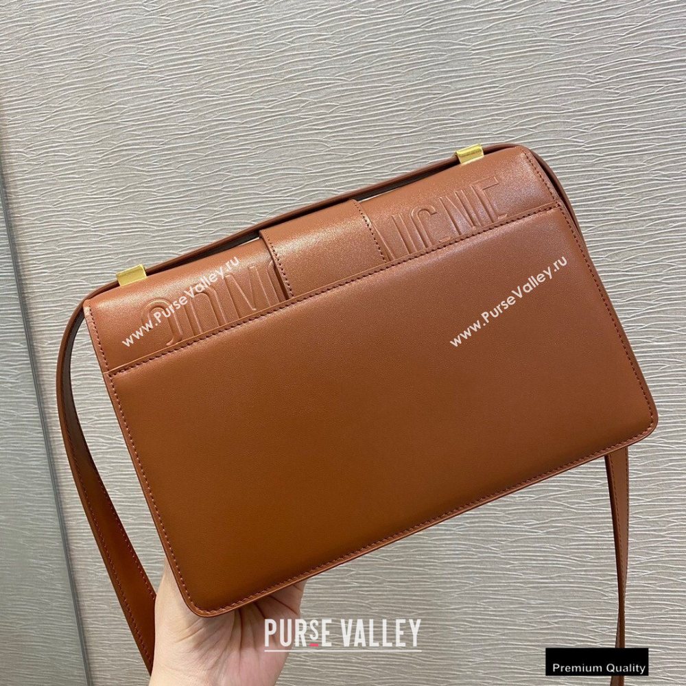 Dior 30 Montaigne Flap Bag in Box Calfskin Dark Tan 2020 (vivi-20121509)