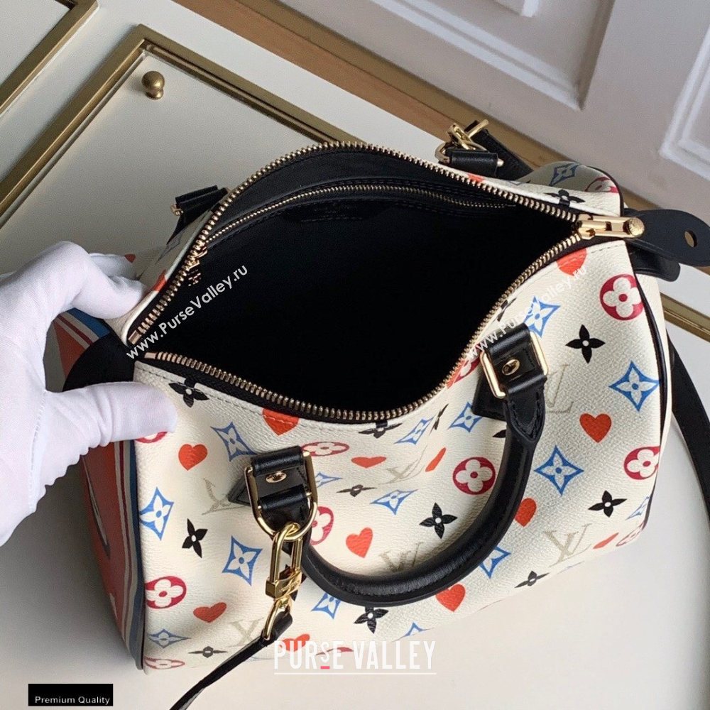 Louis Vuitton Game On Speedy Bandouliere 25 Bag M57466 White 2021 (gaoshang-20121602)