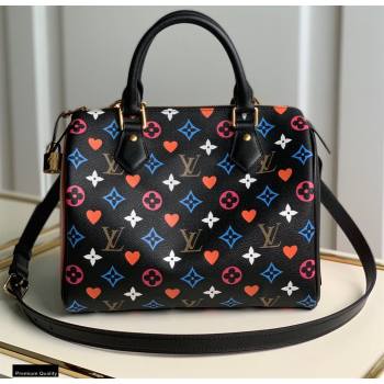 Louis Vuitton Game On Speedy Bandouliere 25 Bag M57466 Black 2021 (gaoshang-20121601)