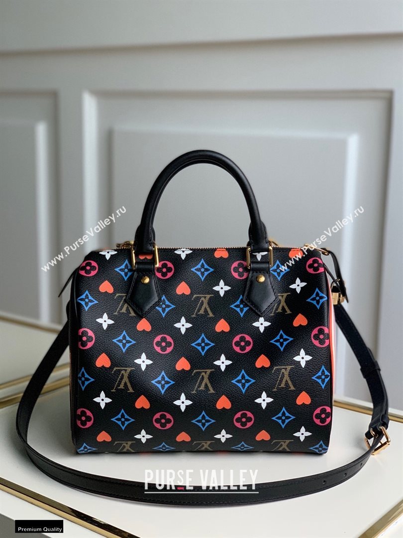 Louis Vuitton Game On Speedy Bandouliere 25 Bag M57466 Black 2021 (gaoshang-20121601)