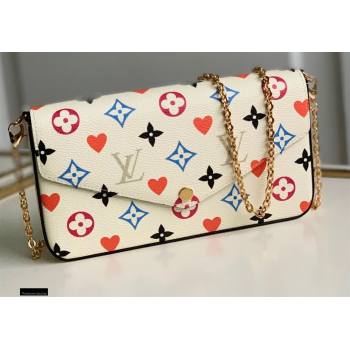 Louis Vuitton Game On Felicie Pochette Bag M80232 White 2021 (gaoshang-20121605)