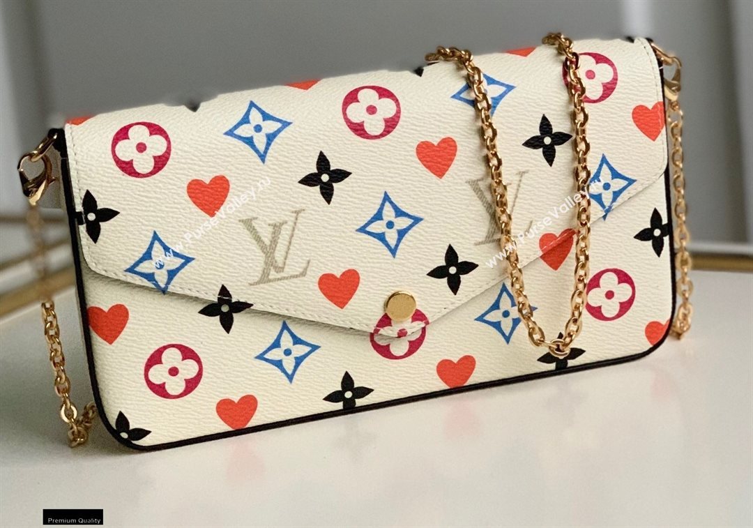 Louis Vuitton Game On Felicie Pochette Bag M80232 White 2021 (gaoshang-20121605)