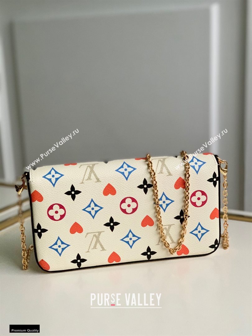 Louis Vuitton Game On Felicie Pochette Bag M80232 White 2021 (gaoshang-20121605)