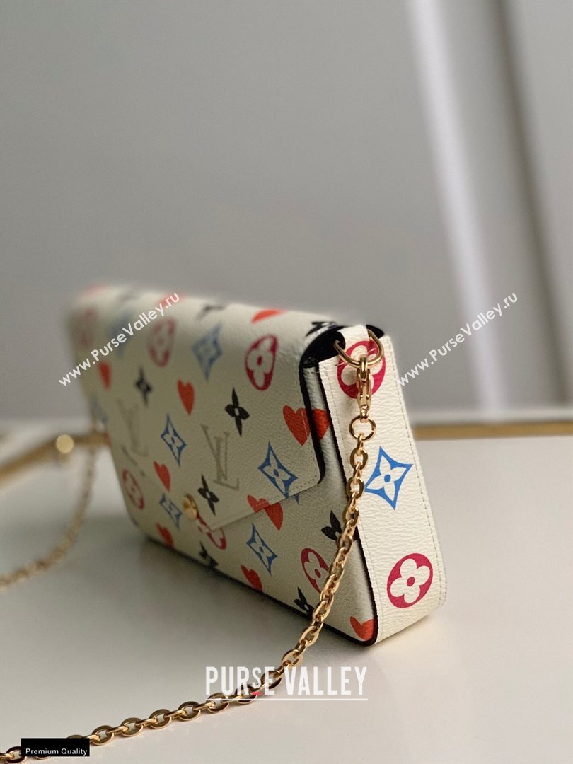 Louis Vuitton Game On Felicie Pochette Bag M80232 White 2021 (gaoshang-20121605)