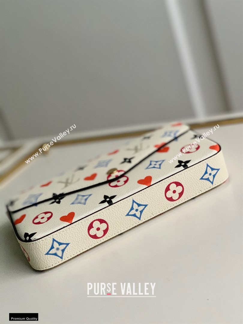 Louis Vuitton Game On Felicie Pochette Bag M80232 White 2021 (gaoshang-20121605)