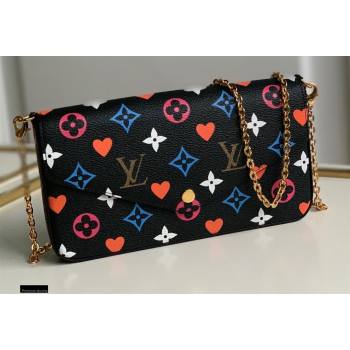 Louis Vuitton Game On Felicie Pochette Bag M80232 Black 2021 (gaoshang-20121604)