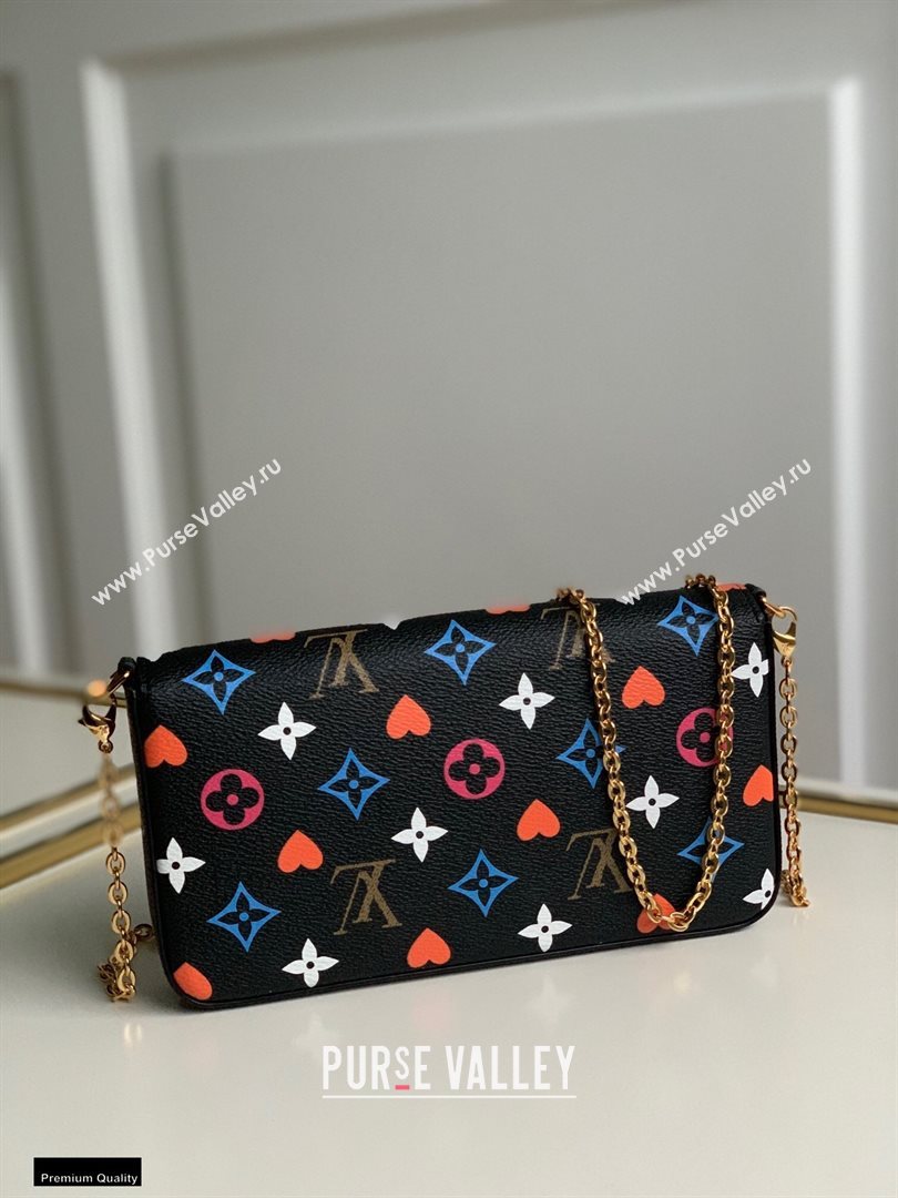 Louis Vuitton Game On Felicie Pochette Bag M80232 Black 2021 (gaoshang-20121604)