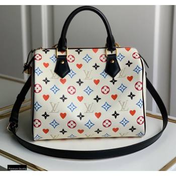 Louis Vuitton Game On Speedy Bandouliere 25 Bag M57466 White 2021 (gaoshang-20121602)