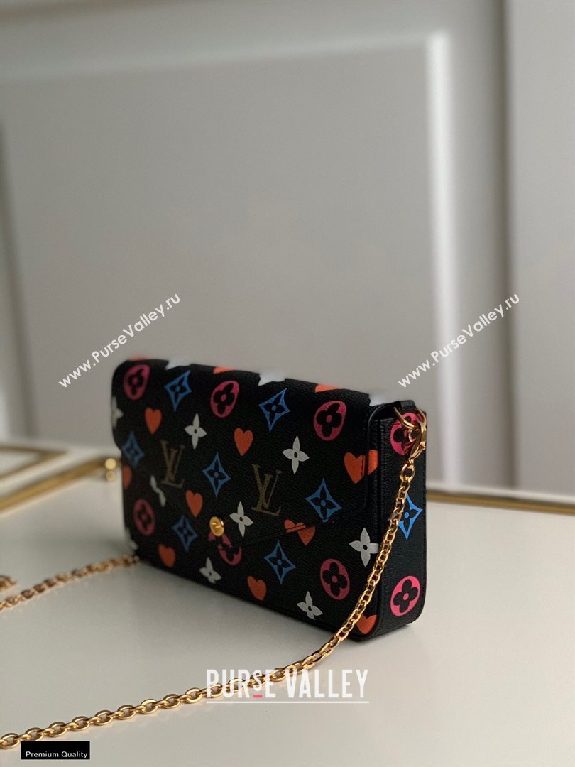 Louis Vuitton Game On Felicie Pochette Bag M80232 Black 2021 (gaoshang-20121604)