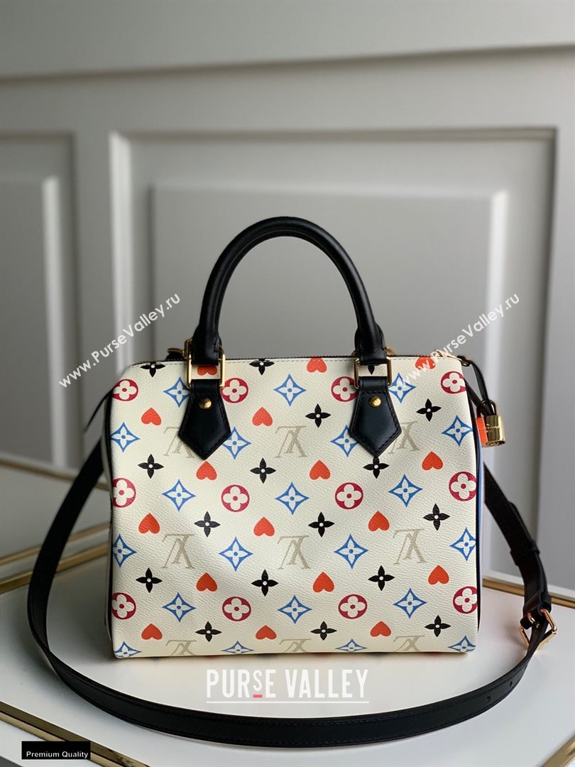 Louis Vuitton Game On Speedy Bandouliere 25 Bag M57466 White 2021 (gaoshang-20121602)