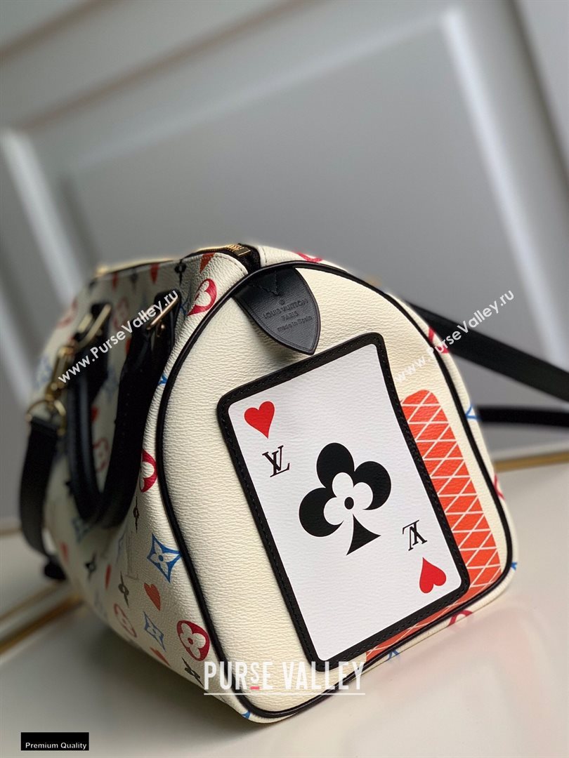 Louis Vuitton Game On Speedy Bandouliere 25 Bag M57466 White 2021 (gaoshang-20121602)