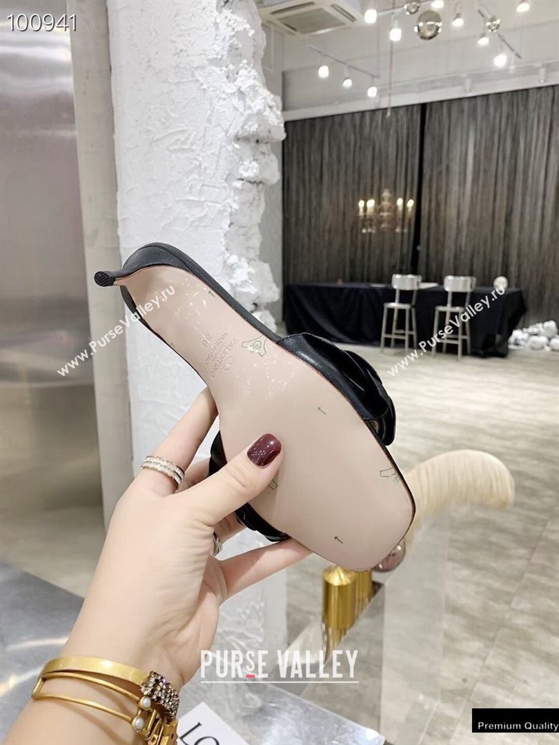 Valentino Heel 5.5cm Atelier Shoes 03 Rose Edition Slides Sandals Black 2021 (modeng-20121705)