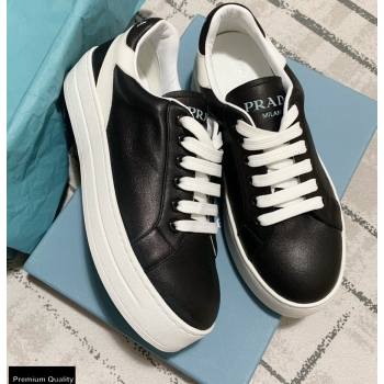 Prada Logo Leather Sneakers Black 2020 (kewei-20121710)