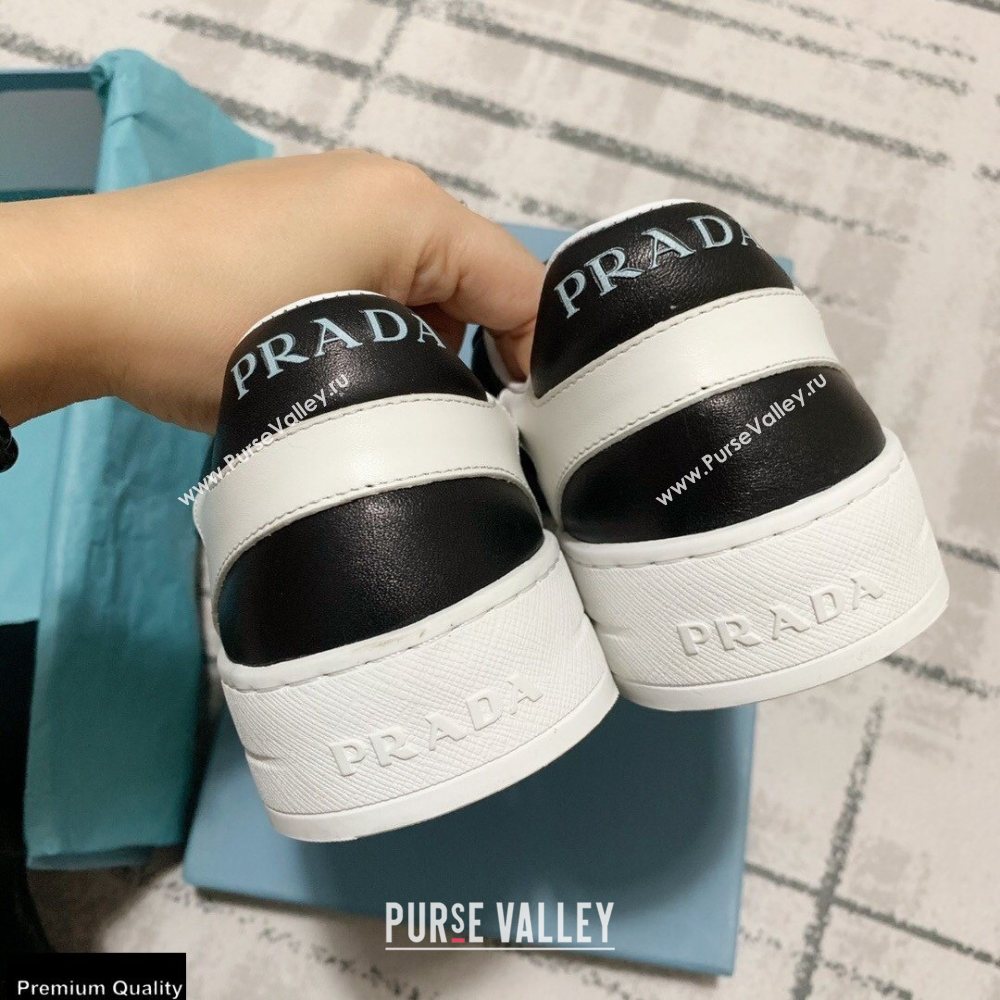 Prada Logo Leather Sneakers Black 2020 (kewei-20121710)