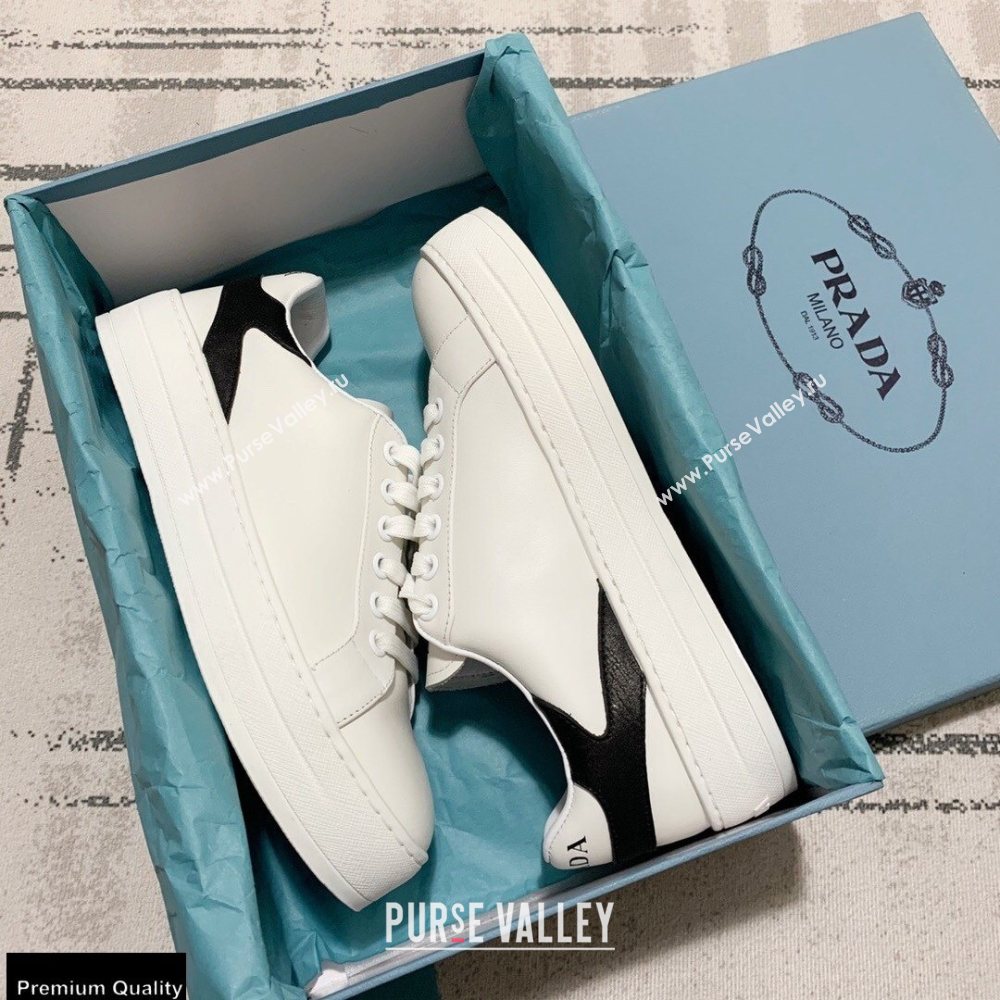 Prada Logo Leather Sneakers White 2020 (kewei-20121711)