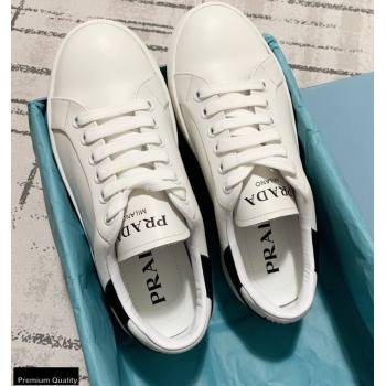 Prada Logo Leather Sneakers White 2020 (kewei-20121711)