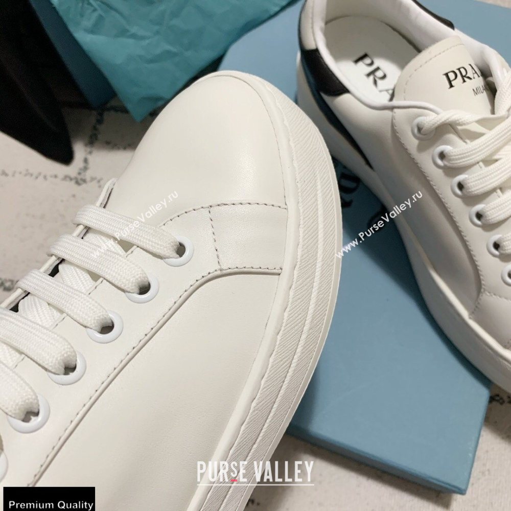 Prada Logo Leather Sneakers White 2020 (kewei-20121711)