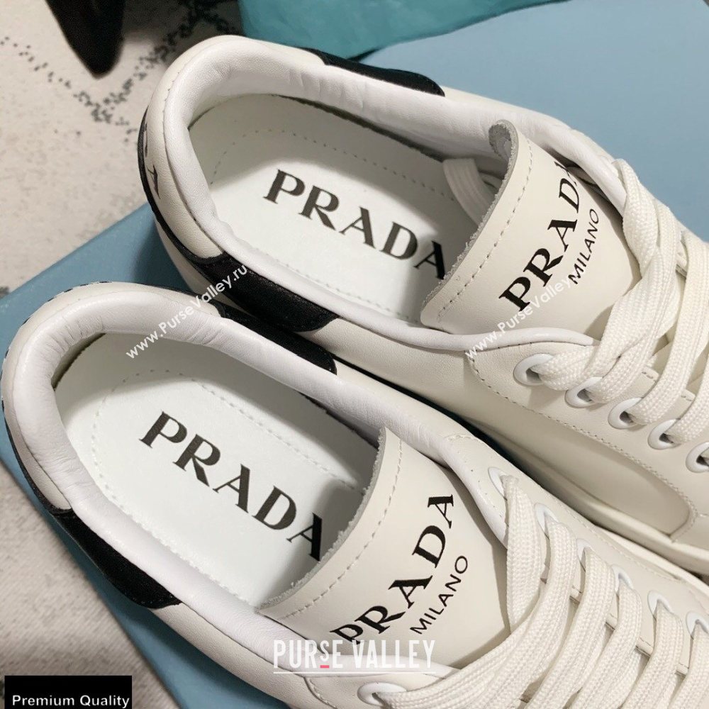 Prada Logo Leather Sneakers White 2020 (kewei-20121711)