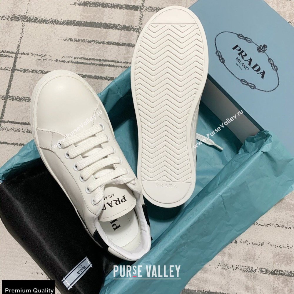 Prada Logo Leather Sneakers White 2020 (kewei-20121711)