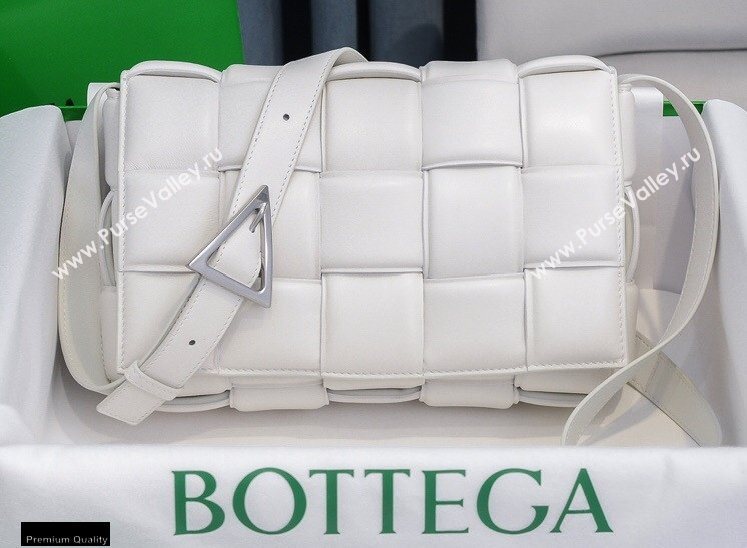 Bottega Veneta Nappa Padded Cassette Crossbody Bag White (misu-20121808)