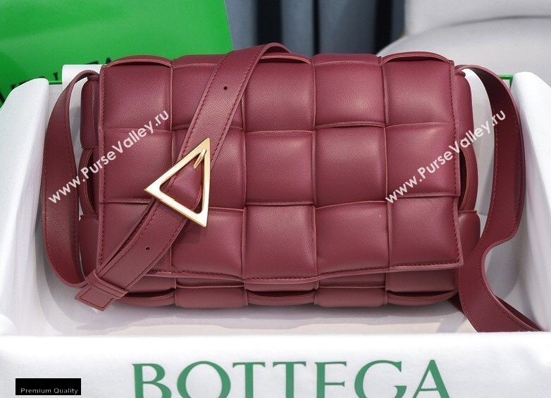 Bottega Veneta Nappa Padded Cassette Crossbody Bag Burgundy 02 (misu-20121810)