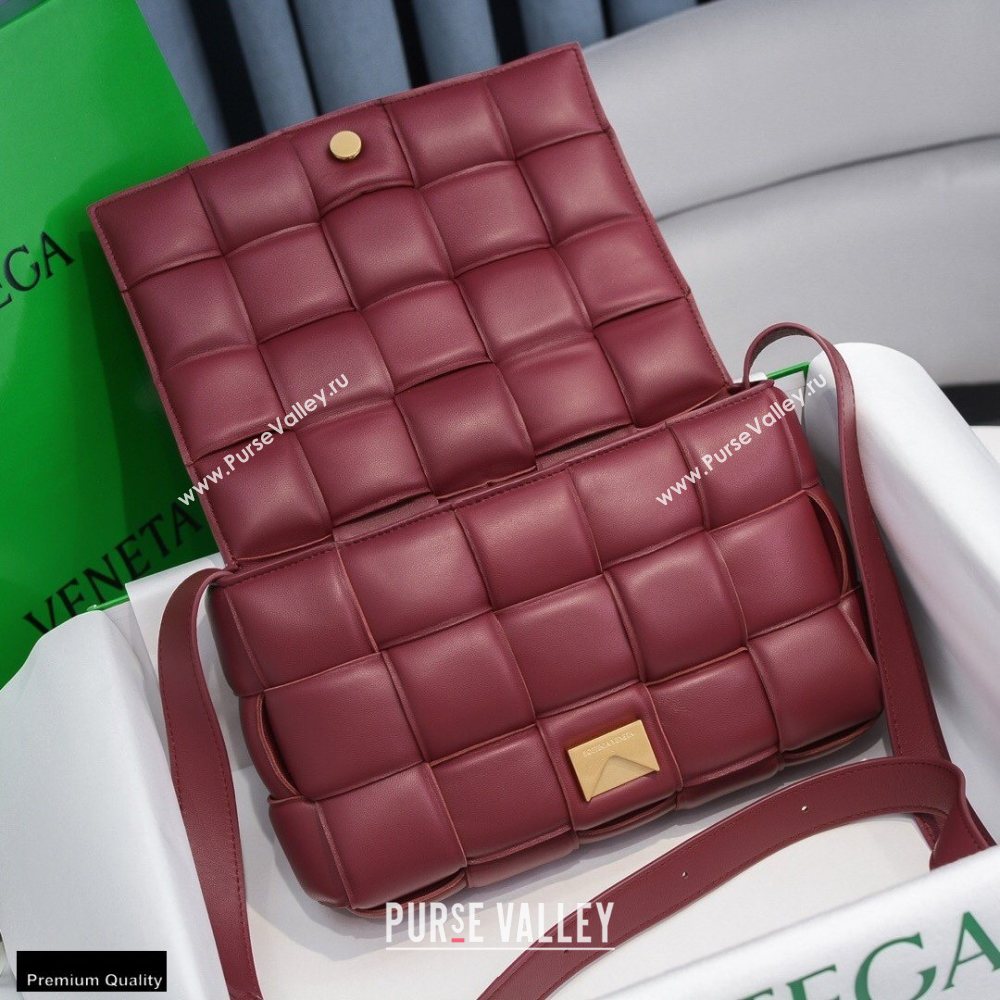 Bottega Veneta Nappa Padded Cassette Crossbody Bag Burgundy 02 (misu-20121810)