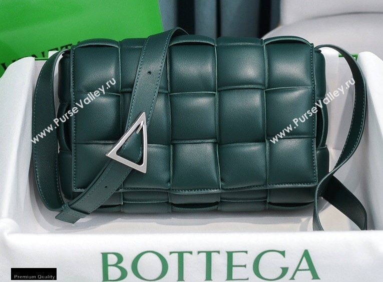 Bottega Veneta Nappa Padded Cassette Crossbody Bag Dark Green (misu-20121805)