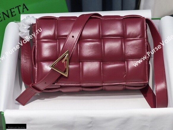 Bottega Veneta Nappa Padded Cassette Crossbody Bag Burgundy 01 (misu-20121809)