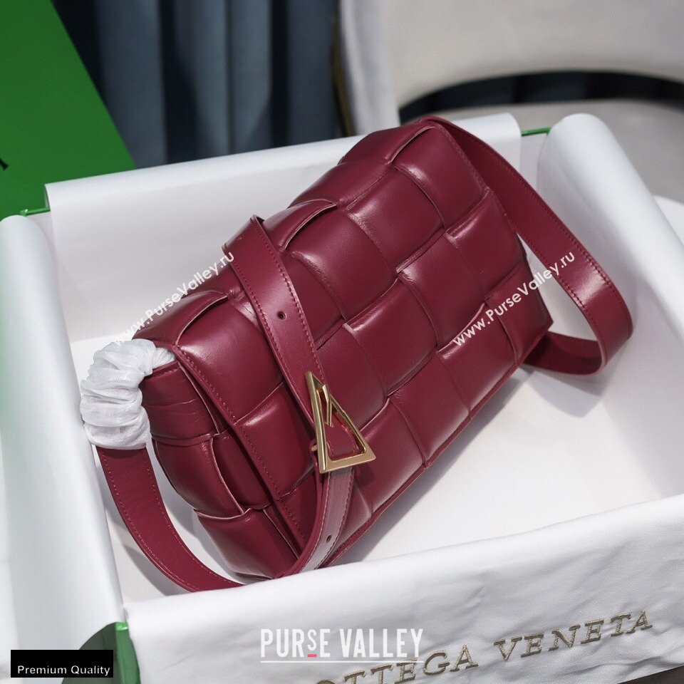 Bottega Veneta Nappa Padded Cassette Crossbody Bag Burgundy 01 (misu-20121809)
