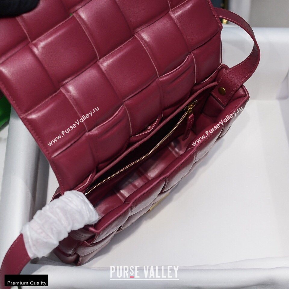 Bottega Veneta Nappa Padded Cassette Crossbody Bag Burgundy 01 (misu-20121809)