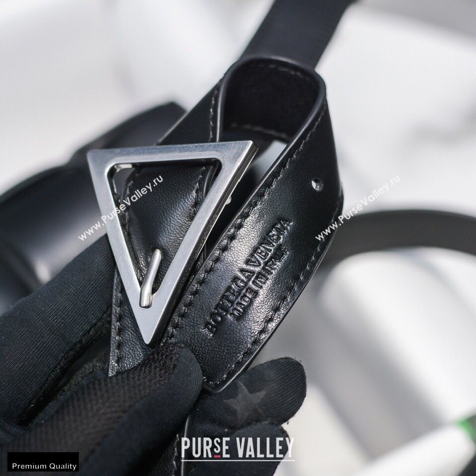 Bottega Veneta Nappa Padded Cassette Crossbody Bag Black/Silver (misu-20121822)