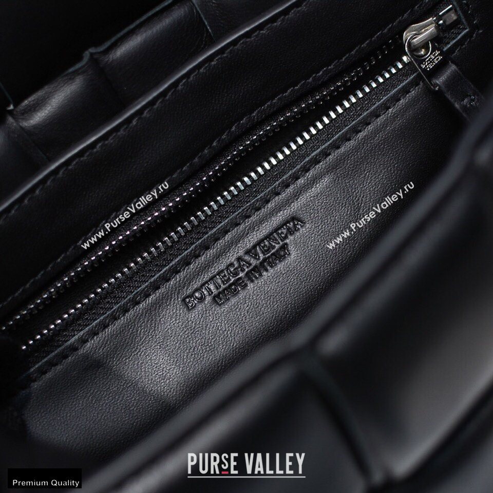 Bottega Veneta Nappa Padded Cassette Crossbody Bag Black/Silver (misu-20121822)