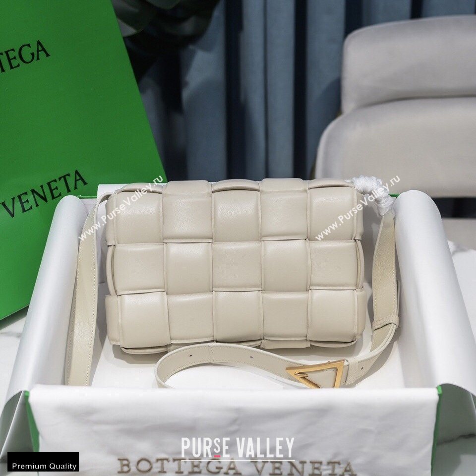 Bottega Veneta Nappa Padded Cassette Crossbody Bag Creamy (misu-20121807)
