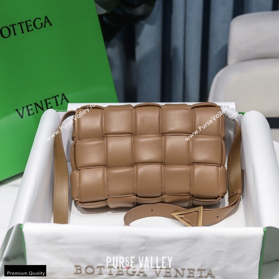 Bottega Veneta Nappa Padded Cassette Crossbody Bag Camel (misu-20121806)