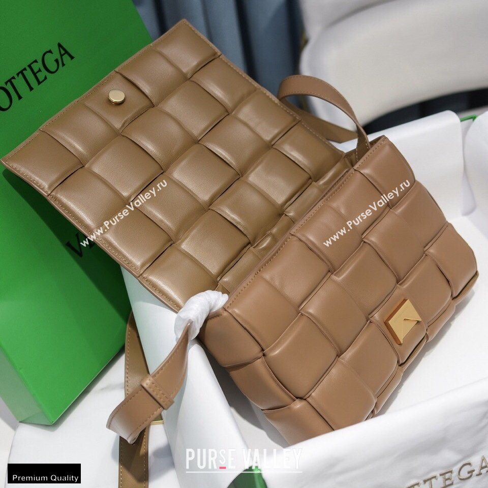 Bottega Veneta Nappa Padded Cassette Crossbody Bag Camel (misu-20121806)