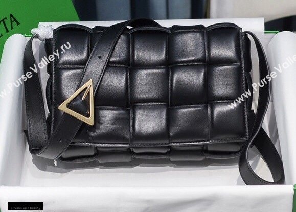 Bottega Veneta Nappa Padded Cassette Crossbody Bag Black/Gold (misu-20121821)