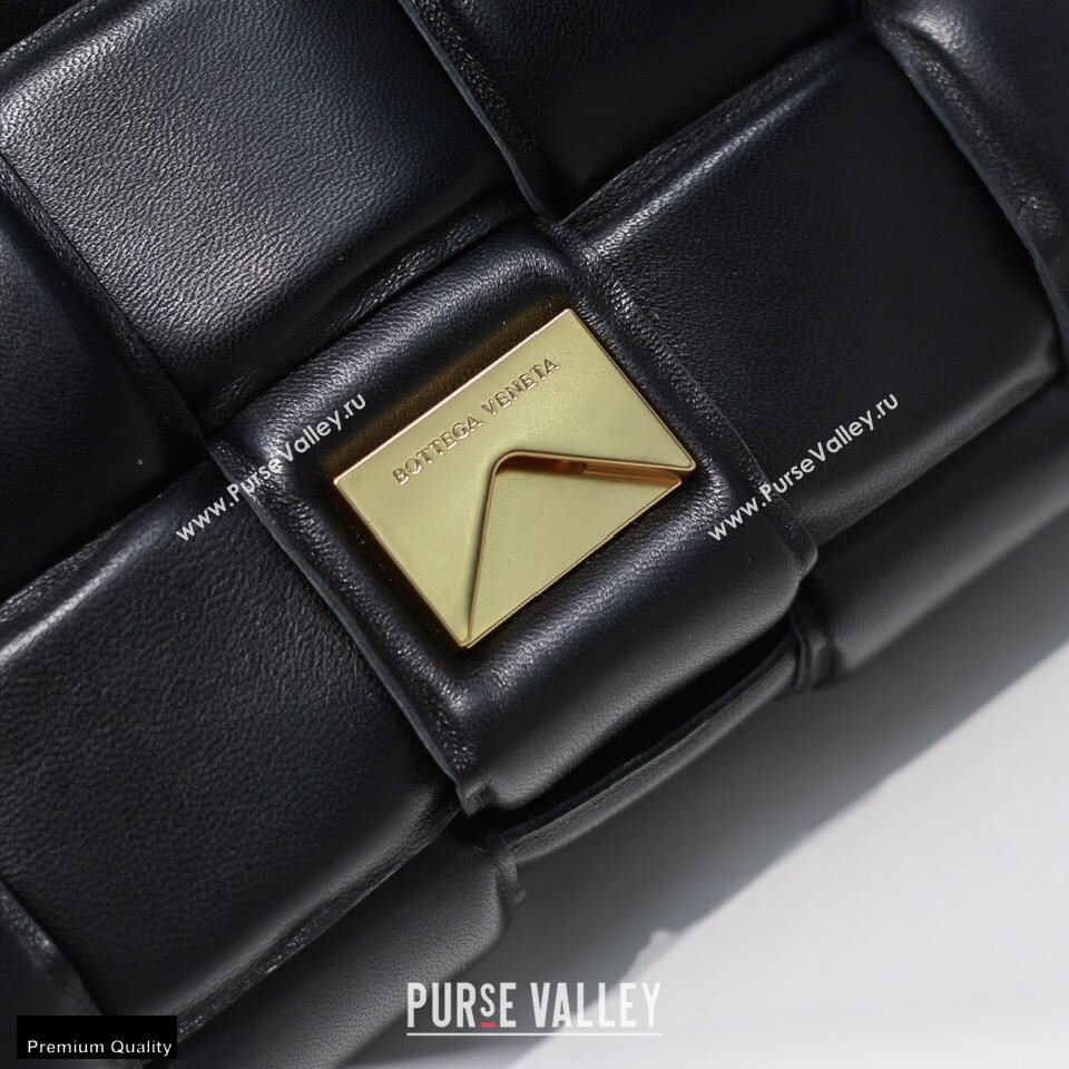 Bottega Veneta Nappa Padded Cassette Crossbody Bag Black/Gold (misu-20121821)