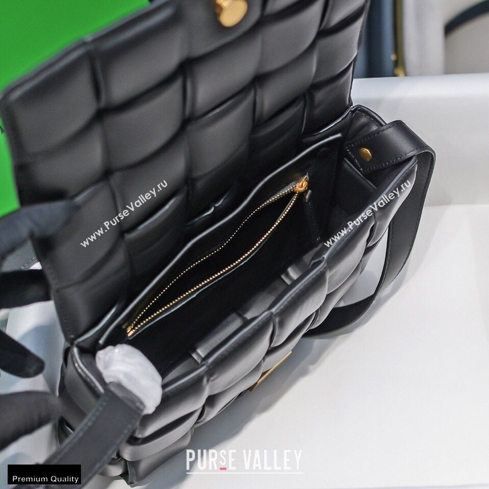 Bottega Veneta Nappa Padded Cassette Crossbody Bag Black/Gold (misu-20121821)