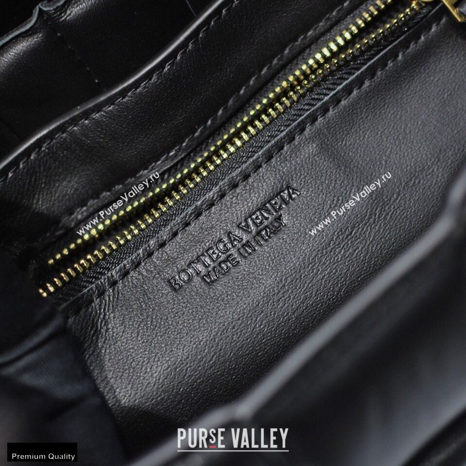 Bottega Veneta Nappa Padded Cassette Crossbody Bag Black/Gold (misu-20121821)
