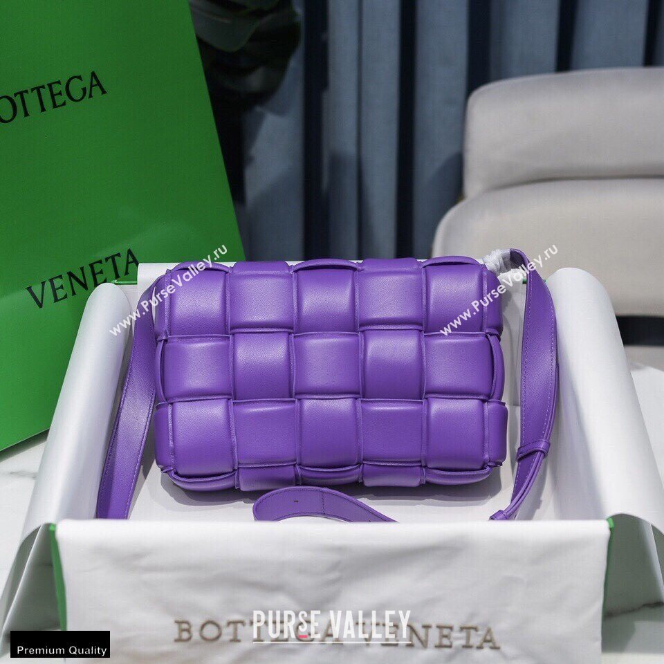 Bottega Veneta Nappa Padded Cassette Crossbody Bag Purple (misu-20121803)