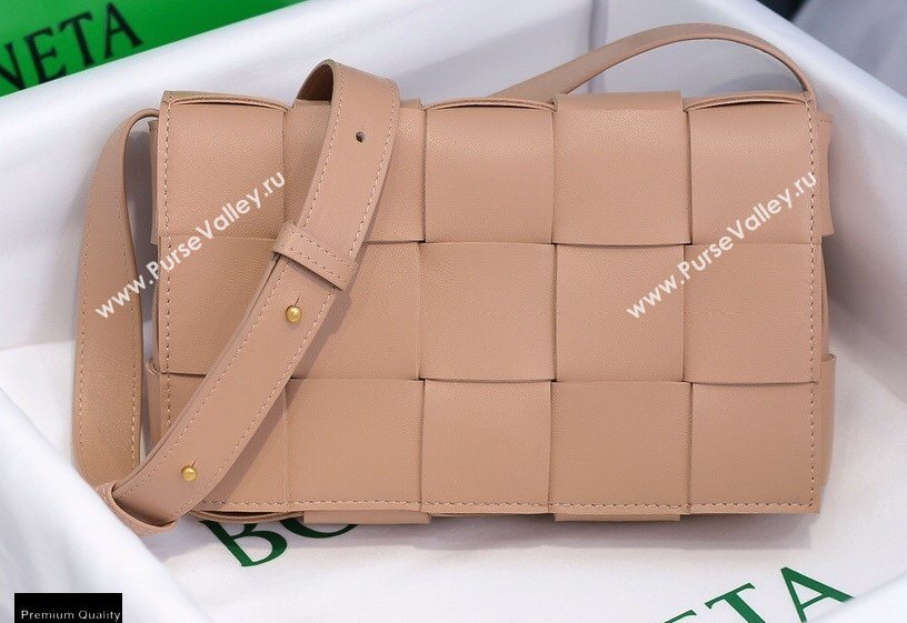 Bottega Veneta Nappa Cassette Crossbody Bag Nude (misu-20121845)