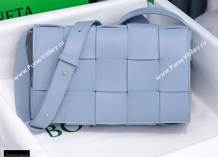 Bottega Veneta Nappa Cassette Crossbody Bag Baby Blue (misu-20121850)
