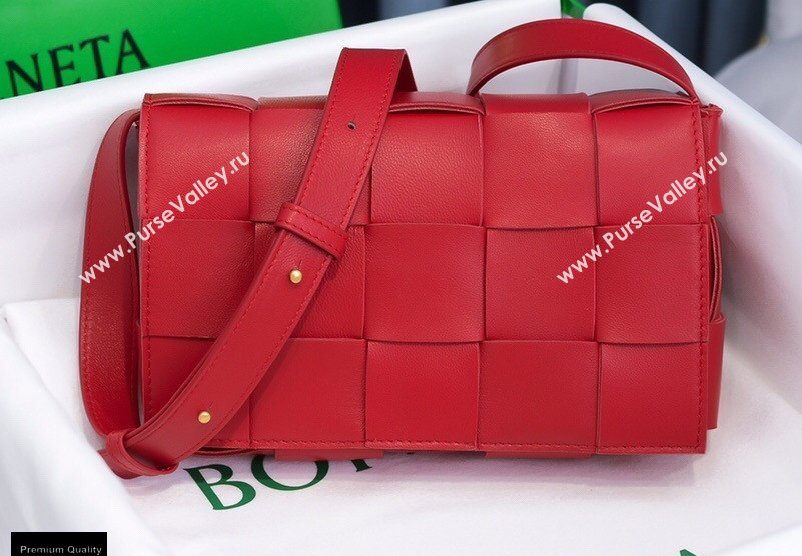 Bottega Veneta Nappa Cassette Crossbody Bag Red (misu-20121849)