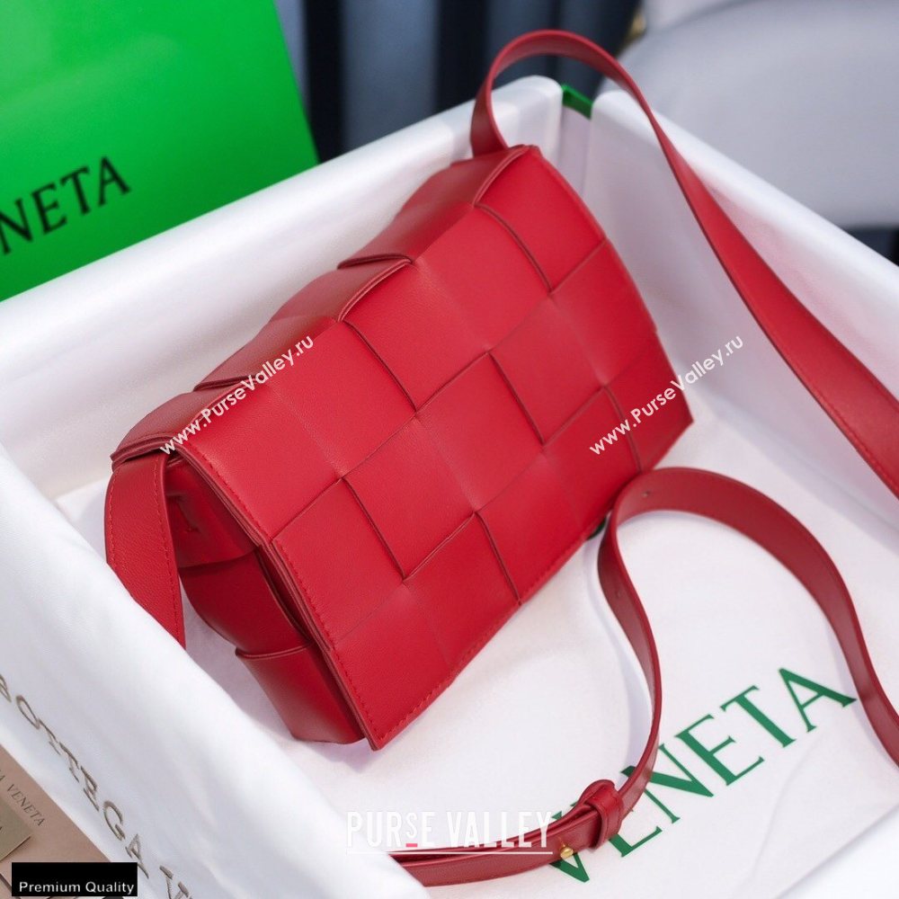 Bottega Veneta Nappa Cassette Crossbody Bag Red (misu-20121849)