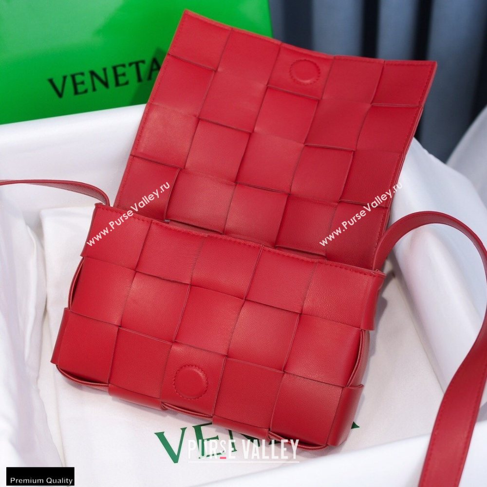 Bottega Veneta Nappa Cassette Crossbody Bag Red (misu-20121849)