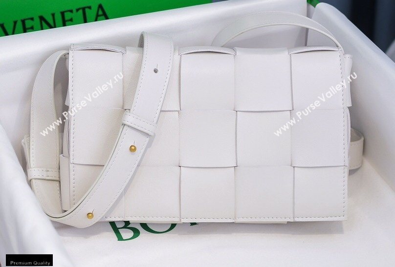 Bottega Veneta Nappa Cassette Crossbody Bag White (misu-20121851)