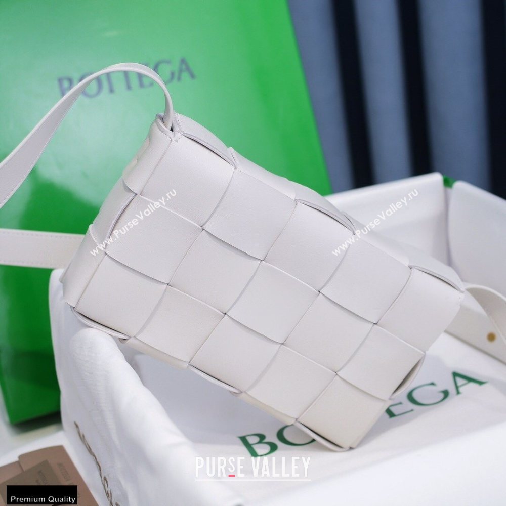 Bottega Veneta Nappa Cassette Crossbody Bag White (misu-20121851)