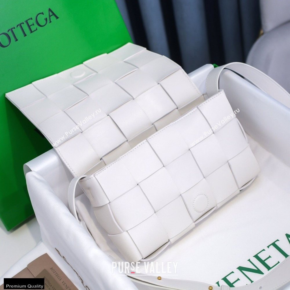 Bottega Veneta Nappa Cassette Crossbody Bag White (misu-20121851)