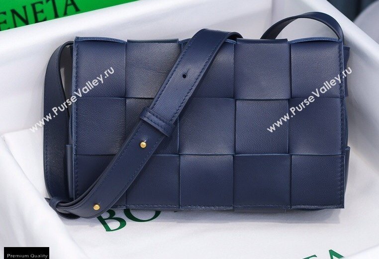Bottega Veneta Nappa Cassette Crossbody Bag Dark Blue (misu-20121856)